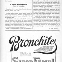 2665 - Page 2658-XXVIII - Jurisprudence. Accidents du travail. Perforation de l’intestin / Hernie. Travail normal. Cause ou occasion