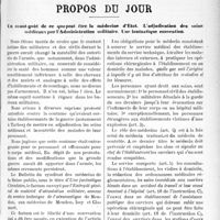 2750 - Page 2743 - Avis / Propos du jour. Un avant-goût de ce que peut être la médecine d'Etat. L'adjudication des soins médicaux par l’Administration militaires. Une fantastique convention [J. Noir]