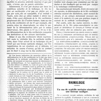 2757 - Page 2750 - Partie scientifique. La pression artérielle. Conclusions des leçons de technique sphygmomanométrique, par le Dr Camille Lian / Rhinologie. Un cas de syphilis tertiaire simulant une tumeur maligne