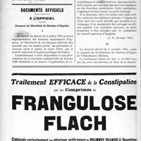 2807 - Page 2800-XXXVIII - Correspondance. Péremption des frais de justice criminelle / Documents officiels. A l’officiel. Vacances de Directions de Bureaux d’Hygiène