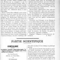 2824 - Page 2817 - Propos du jour. Pour notre beau pays de France [J. Noir] / Partie scientifique. Gynécologie. De quelques troubles rhino-pharyngés, laryngés et otitiques en rapport avec l’état génital de la femme, par Paul Dalché