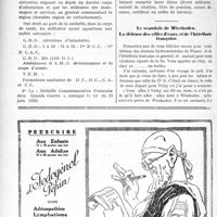 2881 - Page 2874-VI - Correspondance. Médailles commémoratives de la guerre / Le scandale de Wiesbaden. La défense des villes d’eaux et de l'hôtellerie française