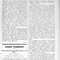 2892 - Page 2885 - Partie scientifique. Clinique médicale, Hôpital Saint-Antoine : M. le professeur Chauffard. Oedème aigu pneumococcique de la glotte / Clinique chirurgicale. Hématocèle péri-utérine Voie haute ou voie basse ?, par le Dr Ricolfi