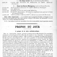 2942 - Page 2935 - Nos assemblées générales / Propos du jour. A propos de la lutte antituberculeuse [J. Noir]