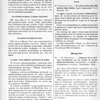 3021 - Page 3014 - Partie scientifique. Revue des congrès. XVe Congrès français de Médecine, (Strabourg, 3-5 octobre 1921). Ulcus gastrique d’origine syphilitique / Les troubles urinaires d’origine intestinale / La syphilis secondaire du coeur / A propos d’une épidémie Parisienne de typhus / Bibliographie critique. Revue des Thèses. Lyon. Du spina ventosa des métatarsiens chez l’adulte, par Dr Lucien Artaud. Lyon, Imprimerie Vve P. Moraud, 1921 / Montpellier. Influence de la sécrétion thyroïdienne sur les retards de consolidation des fractures, par Dr Bouveron, (Imprimerie « L’Abeille » (Coopérative ouvrière), Montpellier, 1921)