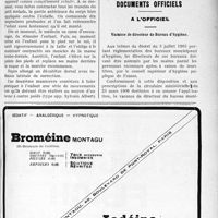 3054 - Page XXXVII-3047 - Notes de pratique quotidienne. La scoliose et la volonté / Documents officiels. A l'officiel. Vacance de directeur de Bureau d’hygiène