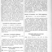 3088 - Page 3081 - Partie scientifique. Revue des sociétés savantes. La palpation de l’appendice, (Académie de médecine) / La mortalité des enfants placés en nourrice, (Académie de médecine) / Obésité dans l’encéphalite épidémique, (Soc. méd. des hôp) / Phénomènes généraux anaphylactiques, après cuti-réactions, (Soc. méd. des hôp) / Réaction de floculation avec l’élixir parégorique, (Soc. méd. des hôpitaux) / Hémophilie traitée avec succès par l’hémato-éthyroïdine, (Soc. méd. des hôp)