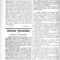 3113 - Page 3106 - Partie professionnelle. Variétés. Autour du Congrès de Varsovie. Carnet d’un voyageur / Reportage professionnel. Nouvelles et Informations. Voyage hydrominéral du cours Gilbert / Hôpital d’urologie et de chirurgie urinaire