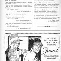 3121 - Page XXXVI-3114 - Documents officiels. A l'officiel. Tarif des déplacements pour soins aux mutilés de guerre (Suite) / Anthologie médicale. Sonnets Hippocratiques. La Cataracte