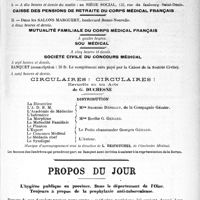 3134 - Page 3127 - Nos assemblées générales / Propos du jour. L’hygiène publique en province. Dans le département de l’Oise. Toujours à propos de la prophylaxie anti-tuberculeuse [J. Noir]