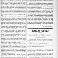 3174 - Page 3167 - Partie professionnelle. Jurisprudence. Médecin. – Homicide par imprudence. – Article 319 du code pénal. – Applicabilité. – Dommage-intérêts. – Tribunaux répressifs. – Motifs. – Appréciation souveraine [Dr Paul Boudin] / Mutualité familiale. Réunion du Conseil d’Administration, 27 septembre 1921