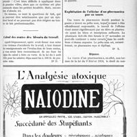 3188 - Page XXXIII-3181 - Correspondance. Déontologie / Calcul des rentes des blessés du travail / Exploitation de l’officine d’un pharmacien par sa veuve