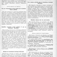 3230 - Page 3223 - Partie scientifique. Revue des sociétés savantes. Lyon. Société nationale de médecine cl des sciences médicales. Traitement des porteurs de germes diphtériques par l’air chaud / Injections sous-cutanées de lait dans le traitement des bubons / Société médicale des hôpitaux. Deux cas d’hémoptysies graves traitées par le pneumothorax artificiel / Myxoedème congénital soumis pendant 18 ans au traitement thyroïdien / Etiologie du rhumatisme chronique déformant / De la tension artérielle dans le rhumatisme chronique déformant / Résultats obtenus avec les auto-vaccins / Réunion obstétricale et gynécologique