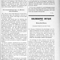 3232 - Page 3225 - Partie scientifique. Revue des congrès. XXXe Congrès de l’association française de chirurgie. Traitement de l’épilepsie consécutive aux traumatismes crâniens / Séro et vaccinothérapie dans les affections ostéo-articulaires / Bibliographie critique. Revue des Livres. Traité de physiologie médico-chirurgicale, par Ch. Richet, Librairie Félix alcan, Paris