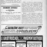 3264 - Page XXXVII-3257 - Jurisprudence [Dr Paul Boudin]. I. Indemnité journalière non due en cas de rechute après que la victime, étant guérie, a repris son travail. II. Les frais médicaux et pharmaceutiques ne sont pas payés après consolidation / Documents officiels. A l'officiel. Tarif des déplacements pour soins aux mutilés de guerre (Seine) / Questions et réponses parlementaires. L’allocation des secours aux familles nombreuses et aux femmes en couches