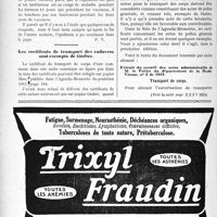 3275 - Page 3268-VIII - Correspondance. La contagion en milieu scolaire et les règlements / Les certificats de transport des cadavres sont exempts de timbre