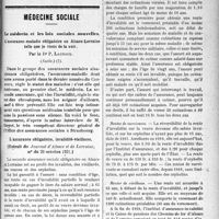 3386 - Page 3379 - Partie professionnelle. Société civile du «Concours Médical ». Assemblée générale du 29 novembre 1921 / Médecine sociale. Le médecin et les lois sociales nouvelles. L’assurance-maladie obligatoire en Alsace-Lorraine telle que je viens de la voir, (Suite) / L'assurance obligatoire, invalidité-vieillesse