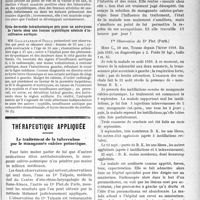 3446 - Page 3439 - Partie scientifique. Revue des sociétés savantes. Lyon. Société médicale des hôpitaux. Recherche et valeur séméiologique de la peroxydase du lait de femme / Kyste dermoïde intrathoracique pris pour un anévrysme de l’aorte chez une femme syphilitique atteinte d’insuffisance aortique / Thérapeutique appliquée. Le traitement de la tuberculose par le manganate calcico-potassique