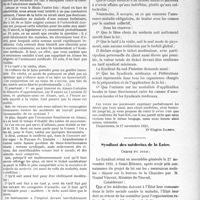3458 - Page 3451 - Partie professionnelle. La vie syndicale et professionnelle. Union des Syndicats médicaux. Syndicat des médecins du Sud-Finistère / Syndicat des médecins de la Loire