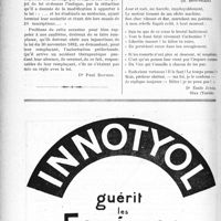 3473 - Page 3466-XXXVI - Documents officiels. A l'officiel. Projet de loi portant modification de l’article 6 de la loi du 30 novembre 1892, sur l’exercice de la médecine, par M. G. Leredu, ministre de l’Hygiène, de l’Assistance et de la Prévoyance sociales et par M. Léon Bérard, Ministre de l'Instruction publique et des Beaux-Arts / Anthologie médicale. Sonnets 'Hippocratiques. L’avertisseur