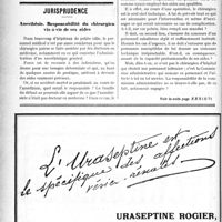 0009 - Page 10-X - Note de pratique quotidienne. Traitement des palpitations / Jurisprudence. Anesthésie. Responsabilité du chirurgien vis-à-vis de ses aides