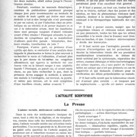 0021 - Page 28 - Partie scientifique. Travaux originaux. Urologie. Deux grosses questions généralement méconnues en urologie. De l’importance de la thérapeutique urinaire par les voies naturelles, par le Dr Gilbert Pignet / L’actualité scientifique. La Presse. L’adonis vernalis, médicament cardio-rénal [(Gazette des hôpitaux, 5 décembre 1922)]