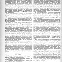 0029 - Page 42 - Partie scientifique. L’actualité scientifique. Les Congrès. XXXIe Congrès de l'Association française de chirurgie. Appareil génito-urinaire, M. Duverger / Tête et cou, M. Proust / Membres, M. Chavannaz