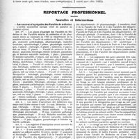 0045 - Page 68 - Partie professionnelle. Documents. L'exercice illégal avalisé par les tribunaux. Un guérisseur au XXe siècle / Reportage professionnel. Nouvelles et Informations. Les concours d’agrégation des Facultés de médecine