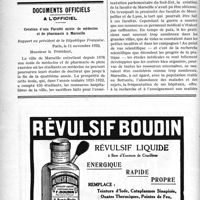 0047 - Page 72-XL - Jurisprudence. Anesthésie. Responsabilité du chirurgien vis-à-vis de ses aides / Documents officiels. A l’officiel. Création d’une Faculté mixte de médecine et de pharmacie à Marseille