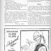 0057 - Page 86-VI - Correspondance. Les buveurs d’eau sont-ils exposés à l’hémorragie cérébrale ? / Déduction des frais d’études du revenu professionnel
