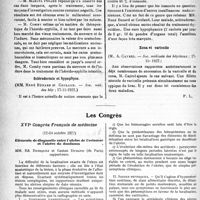 0087 - Page 132 - Partie scientifique. L’actualité scientifique. Les Sociétés Savantes. Traitement de la syphilis héréditaire chez l’enfant, (Société médicale des hôpitaux ; 3-11-1922) / Sclérodermie et hypophyse, (Soc. méd. des hôp ; 17-11-1922) / Zona et varicelle, (Soc. médicale des hôpitaux : 17-11-1922) / Les Congrès. XVIe Congrès Français de médecine, (12-14 octobre 1922). Eléments de diagnostic entre l'ulcère de l’estomac et l'ulcère du duodnum, MM. Ed. Enriquez et Gaston Durand rapporteurs