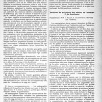 0088 - Page 135 - Partie scientifique. L’actualité scientifique. Les Congrès. XVIe Congrès Français de médecine, (12-14 octobre 1922). Eléments de diagnostic entre l'ulcère de l’estomac et l'ulcère du duodnum, MM. Ed. Enriquez et Gaston Durand rapporteurs / Eléments de diagnostic des ulcères de l’estomac et du duodénum, rapporteurs : MM. C. Saloz, A. Cramer et G. Mopper