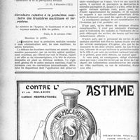 0107 - Page 164-L - Documents officiels. A l’officiel. Création d'une médaille de la Prévoyance sociale (Décret du 1erdécembre 1922) / Circulaire relative à la protection sanitaire des frontières maritimes et terrestres