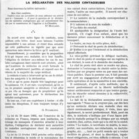 0138 - Page 217 - Partie professionnelle. Travaux Originaux. La déclaration des maladies contagieuses [Dr H. Mallard]