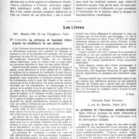 0185 - Page 290 - Partie scientifique. L’Actualité Scientifique. La Thérapeutique. Rachitisme et vitamines / Les Livres. La princesse de Lamballe intime d’après les confidences de son médecin, par Dr Cabanès, Alb. Michel, édit, Paris / Le problème de l’Assurance maladie-invalidité, Marc Degas, Librairie Paul Dupont, Paris