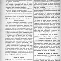 0233 - Page 362 - Partie scientifique. L’Actualité Scientifique. Les Sociétés Savantes. Paris. L’examen médical des chauffeurs, (Académie de médecine, 9-1-1923) / Incontinence d’urine dite essentielle et spina bifida, (Académie de médecine, 9-1-1923) / Diabète et syphilis, (Académie de médecin, 9-1-1923) / La cholestérinémie dans le diabète, (Académie de médecine, 9-1-1923) / Décoction de céréales et vitamines, (Académie de médecine, 9-1-1923)