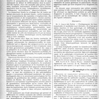 0237 - Page 370 - Partie scientifique. L’Actualité Scientifique. Les Congrès. XVIe Congrès Français de médecine (Suite). Signification pathologique des formes anormales des globules blancs du sang, rapport de M. A. Lemaire / Communications sur l'hématologie et les maladies du sang