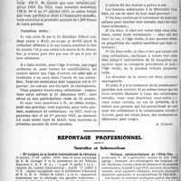 0259 - Page 402 - Partie professionnelle. Le concours médical et ses filiales. Mutualité familiale. Pensions et Retraites / Reportage professionnel. Nouvelles et Informations. VIe Congrès de la Société internationale de chirurgie / Clinique ophtalmologique de l’Hôtel-Dieu