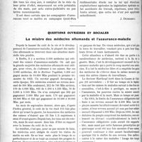 0305 - Page 474 - Partie professionnelle. Travaux Originaux. La loi sur les accidents agricoles / Questions ouvrières et sociales. La misère des médecins allemands et l’assurance-maladie