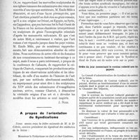 0337 - Page 520 - Propos du jour. Les relations de la médecine avec l’art. La critique médico-artistique et la critique dans l’histoire de l’art [J. Noir] / A propos de l’orientation du Syndicalisme