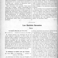 0347 - Page 536 - Partie scientifique. L'Actualité Scientifique. La Presse. Les médicaments dans le traitement du rachitisme de la première enfance [(Progr. méd, 16 décembre 1922)] / Traitement de l’inversion utérine puerpérale [(Gaz. des hôpitaux, 19 décembre 1922)] / Les Sociétés Savantes. Paris. La variole à Marseille, de 1916 à 1922, (Académie de médecine, 16-1-1923) / Le traitement du diabète sucré par l’insuline, (Académie de médecine, 16-1-1923)
