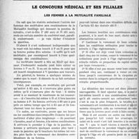 0359 - Page 558 - Partie professionnelle. Travaux Originaux. De l’organisation sanitaire d’une colonie de vacances, par le Docteur Yvonne Blaignan / Comptes rendus, documents, pièces officielles…. Le concours médical et ses filiales. Les femmes à la mutualité familiale