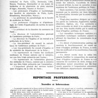 0371 - Page 578 - Partie professionnelle. Comptes rendus, documents, pièces officielles…. Le concours médical et ses filiales. Projet de loi portant modification de la loi sanitaire du 15 février 1902 / Reportage professionnel. Nouvelles et Informations. Concours de l'internat des hôpitaux de Paris