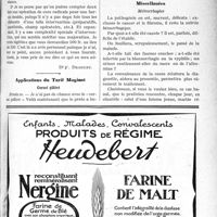 0376 - Page XLVII-585 - Correspondance. Application du Tarif Breton. Pansements multiples. Hernie double / Applications du Tarif Maginot. Corset plâtré / Notes de médecine pratique. Miscellanées