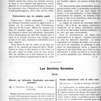 0403 - Page 626 - Partie scientifique. L’Actualité Scientifique. La Presse. Les secousses nerveuses présomniques [(Bull. méd, 32 déc. 1922)] / L'alimentation dans les maladies aiguës [(La Médecine, déc. 1922)] / Les Sociétés Savantes. Paris. Blessure par baïonnette. Emphysème sous-cutané généralisé, (Société de chirurgie 6-12-1922) / Double néphrectomie chez la même malade, (Société de chirurgie, 6-12-1922) / Plaie contuse du coeur, (Société de chirurgie, 13-12-1922)
