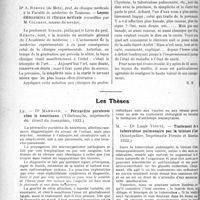 0413 - Page 640 - Partie scientifique. L’Actualité Scientifique. Les livres. Le traitement des tuberculoses pulmonaires, par Dr E. Bertier, Le Livre de France, Paris / Leçons élémentaires de clinique médicale, par Dr A. Rémond, Le Livre de France, Paris / Les Thèses. Péricardite purulente chez le nourrisson, par Dr M animale (Villelfranche, imprimerie du Réveil du Beaujolais, 1922) / Traitement de la tuberculose pulmonaire par la teinture d’iode, par Dr Louis Viguié (Montpellier, Imprimerie Firmin et Montane, 1922)
