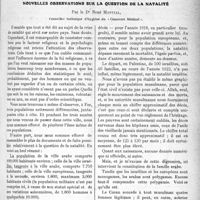 0470 - Page 731 - Partie professionnelle. Travaux Originaux. Nouvelles observations sur la question de la natalité, par le Dr René Martial