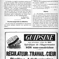 0501 - Page 778-X - Correspondance. Régime spécial applicable aux contribuables des régions libérées / Pension temporaire ou définitive