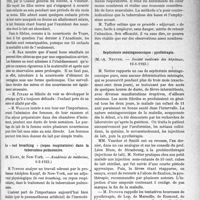 0516 - Page 805 - Partie scientifique. L’Actualité Scientifique. Les Sociétés Savantes. Paris. Arthropathies protéiniques, (Académie de médecine, 6-2-1923) / La nourricerie départementale du Rhône, (Académie de médecine, 6-2-1923) / Le « rest breathing » (repos respiratoire) dans la tuberculose pulmonaire, (Académie de médecine, 6-2-1923) / Septicémie méningococcique : pyothérapie, (Société médicale des hôpitaux, 12-1-1923)