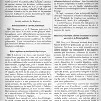 0519 - Page 810 - Partie scientifique. L’Actualité Scientifique. Les Sociétés Savantes. Lyon. Société nationale de médecine et des sciences médicales. Cstéochondrite d’origine traumatique / Scoliose congénitale / Société médicale des Hôpitaux. Rétrécissement de l’artère pulmonaire / Fièvre aphteuse et encéphalite épidémique / Tabès et arthropathie de la hanche / Infarctus pulmonaire à forme douloureuse et syncopale au cours de la fièvre typhoïde